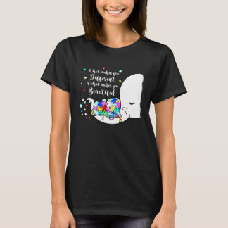 Different Beautiful Autism Awareness Puzzle Piece  T-Shirt