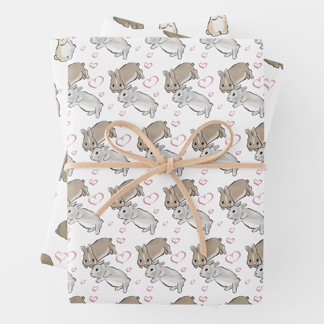 Different bunny  geschenkpapier set (Beispiel)