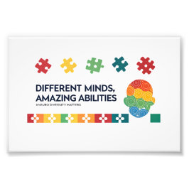 Different Minds Amazing Abilities Awareness Art Fotodruck
