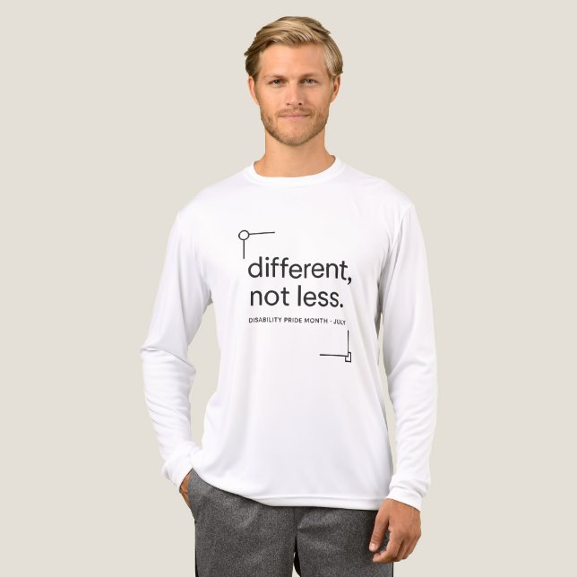 Different, Not Less | Minimalistischer Stolz auf B Tri-Blend Shirt (Vorderseite komplett)