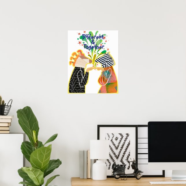 Different & Together Pride Poster – Unity Art Prin (Heimbüro)