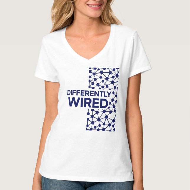 Differently Wired – Autism Awareness Month Blue T-Shirt (Vorderseite)
