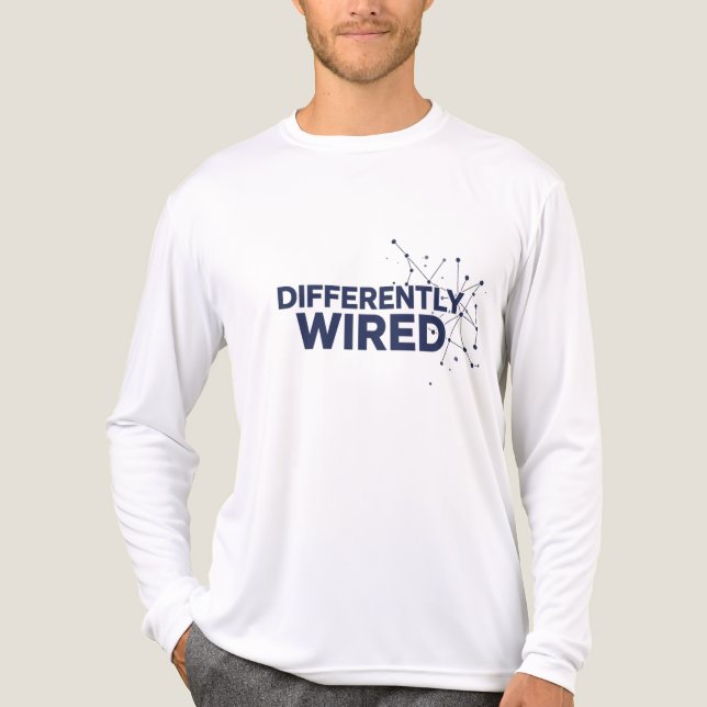 Differently Wired – Autism Awareness Month Blue  Tri-Blend Shirt (Vorderseite)
