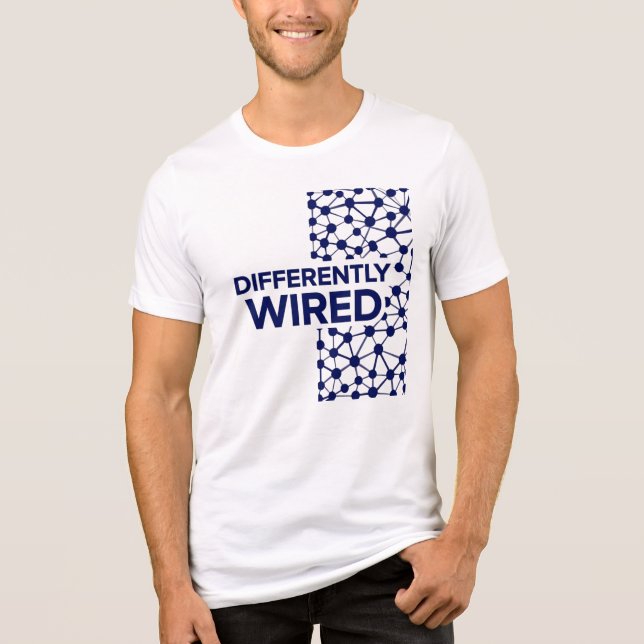 Differently Wired – Autism Awareness Month Blue Tri-Blend Shirt (Vorderseite)