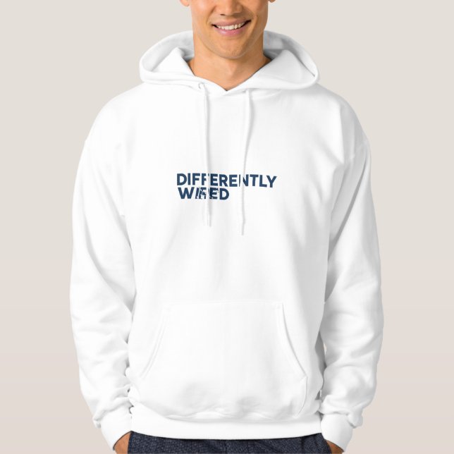 Differently Wired – Autismus-Bewusstseinsmonat Bla Hoodie (Vorderseite)