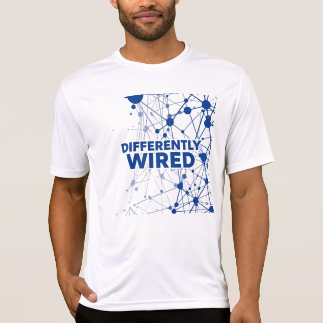 Differently Wired – Autismus-Bewusstseinsmonat Bla T-Shirt (Vorderseite)