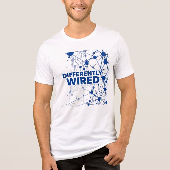 Differently Wired – Autismus-Bewusstseinsmonat Bla Tri-Blend Shirt (Vorderseite)