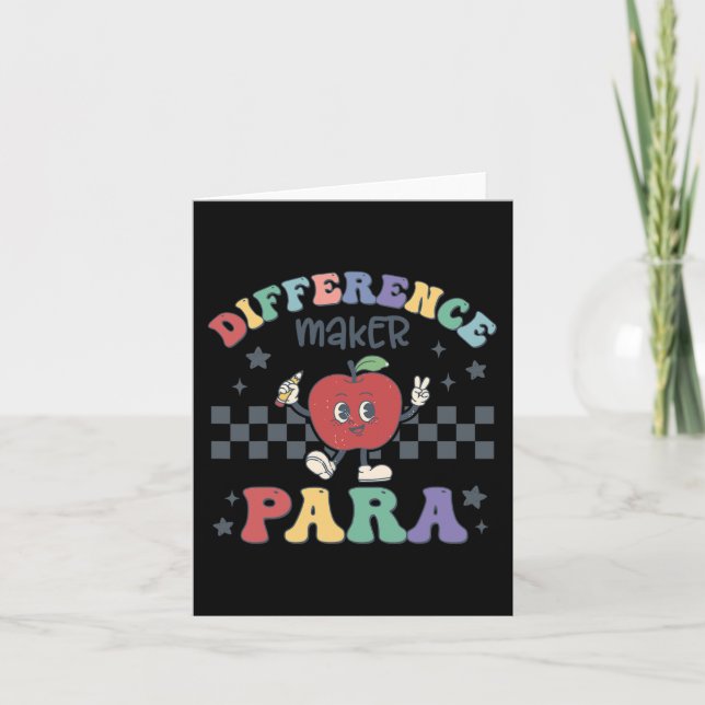 Differenz Maker Para Lehrer Paraprofessional Par Karte (Vorderseite)