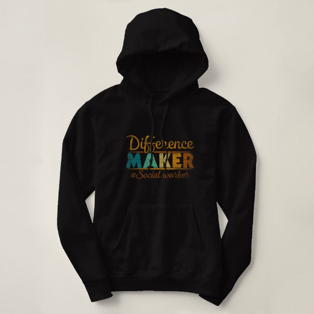 Differenz Maker Proud Sozialarbeiter Hoodie (Design vorne)