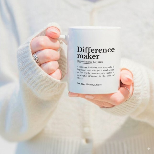 Differenzmacher - inspirierendes Zitat Jumbo-Tasse (Celebrate the impact of small actions with this motivational design. Perfect for anyone who inspires)