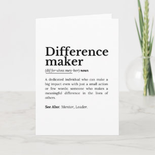Differenzmacher - inspirierendes Zitat Karte