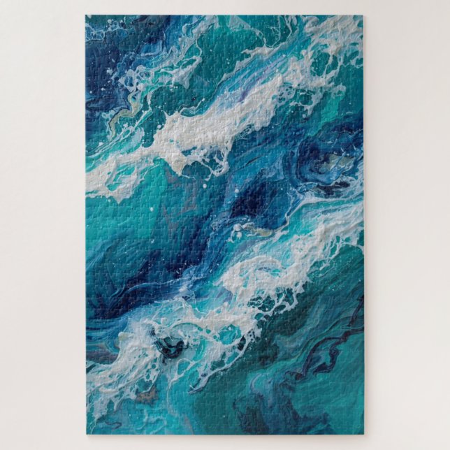 Difficult Abstract Ocean Wave Texture Puzzle (Vertikal)