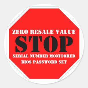 Dift Deterrent Warenkorb Runder Aufkleber