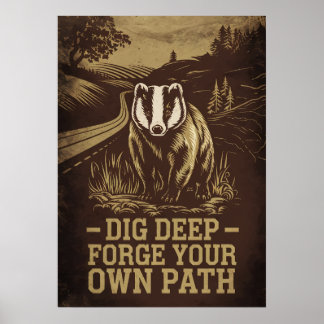 Dig Deep, Schmiede deinen eigenen Weg - Vintage Ba Poster