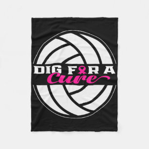 Dig for a cuure Breast Cancer Awareness Volleybyll Fleecedecke