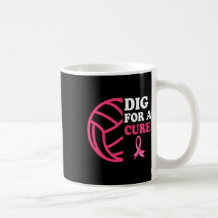 Dig for a cuure Breast Cancer Awareness Volleybyll Kaffeetasse