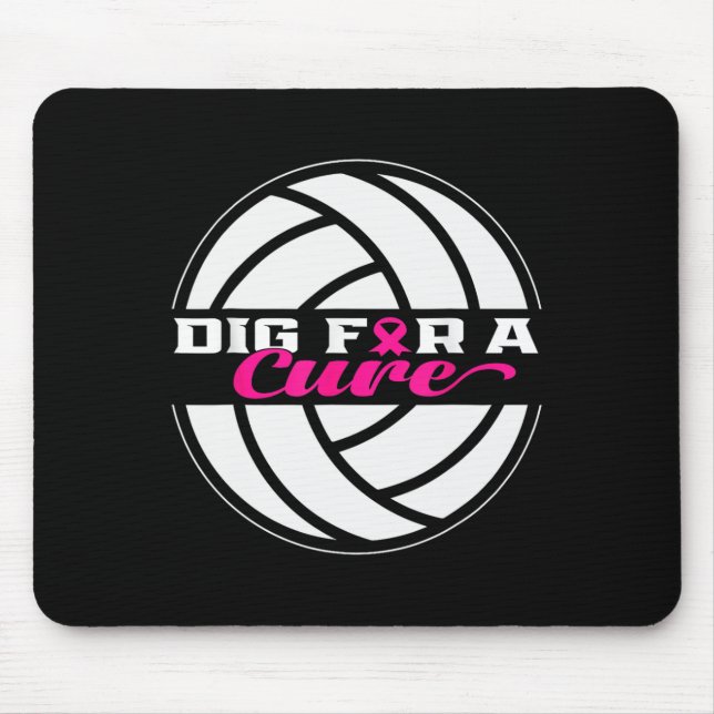 Dig for a cuure Breast Cancer Awareness Volleybyll Mousepad (Vorne)