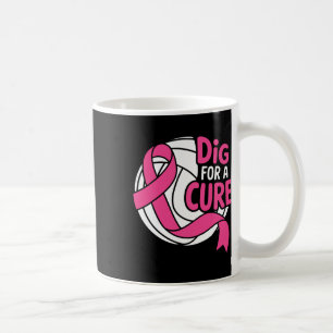 Dig for a cuure Brustkrebs Awareness Volleyball Kaffeetasse