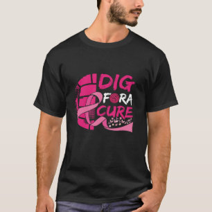 Dig for a cuure Brustkrebs Awareness Volleyball T-Shirt