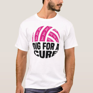 Dig for a cuure Volleyball Oktober Brustkrebs Aw T-Shirt