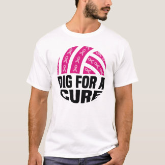 Dig for a cuure Volleyball Oktober Brustkrebs Aw T-Shirt