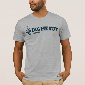 Dig Me Out Blue Horizontal Logo auf der grauen Hea T-Shirt