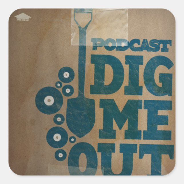 Dig Me Out Classic Logo Glossy Square Sticker (Vorderseite)
