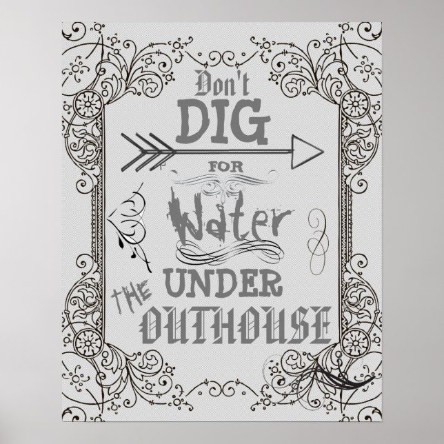 Dig nicht nach Wasser unter dem Haus. Poster (Vorne)