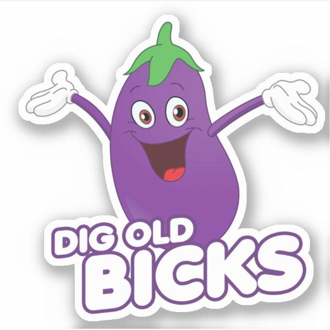 DIG OLD BICKS AUFKLEBER (Vorderseite)