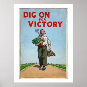 Dig on For VicWar Poster Vintag