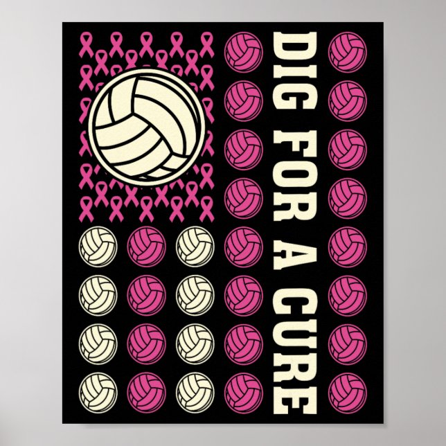 Dig zur Heilung von Multiplex-Volleyball-rosa Brus Poster (Vorne)