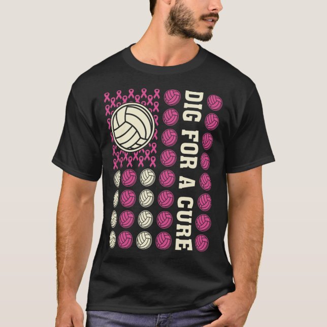 Dig zur Heilung von Multiplex-Volleyball-rosa Brus T-Shirt (Vorderseite)
