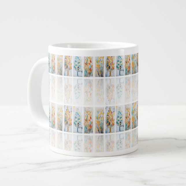 DigAI Golden Jubilee Botanicals Tile Jumbo Mug Jumbo-Tasse (Vorderseite Links)