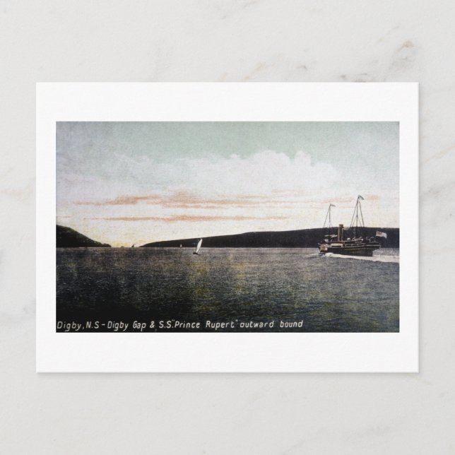 Digby Nova Scotia, Digby Gap - S.S. Prince Rupert Postkarte (Vorderseite)