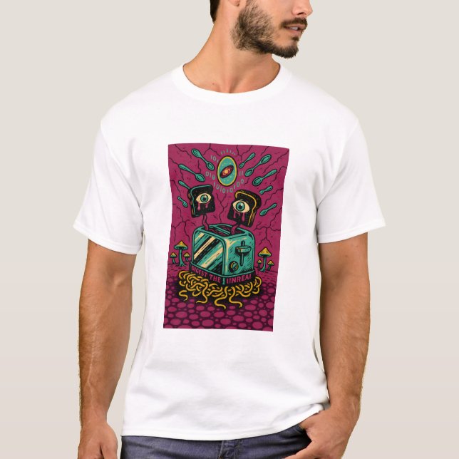 Digest the Unreal – Psychedelic Breakfast Surreali T-Shirt (Vorderseite)