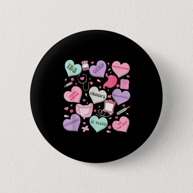 Digestive Divas Gastroenterologie-Krankenschwester Button (Vorderseite)