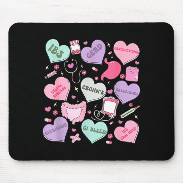 Digestive Divas Gastroenterology Nurse Valentine E Mousepad (Vorne)