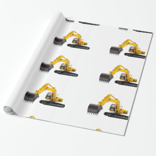 Digger-Bild für glänzendes Papier Geschenkpapier