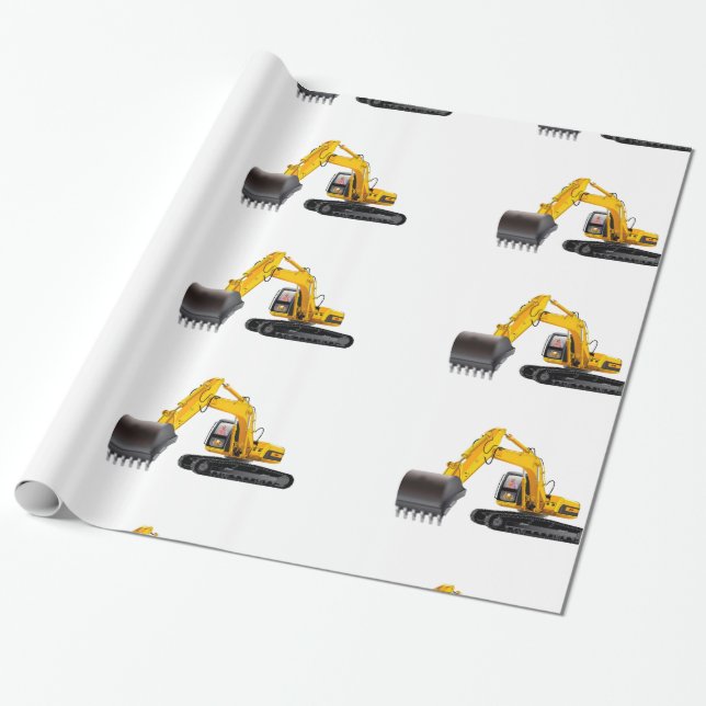 Digger-Bild für glänzendes Papier Geschenkpapier (Ungerollt)