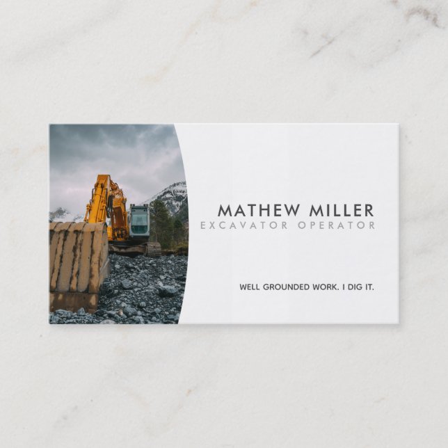 Digger Slogans Business Cards Visitenkarte (Vorderseite)