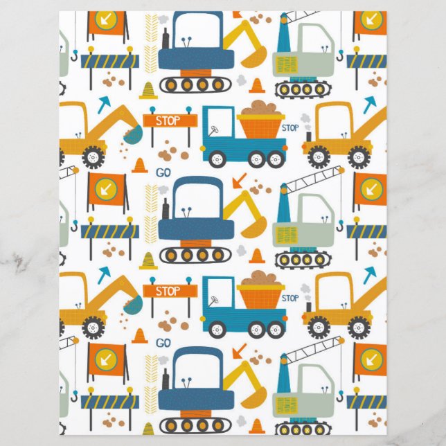 Diggers Scrapbook Paper/Boys (Vorderseite)