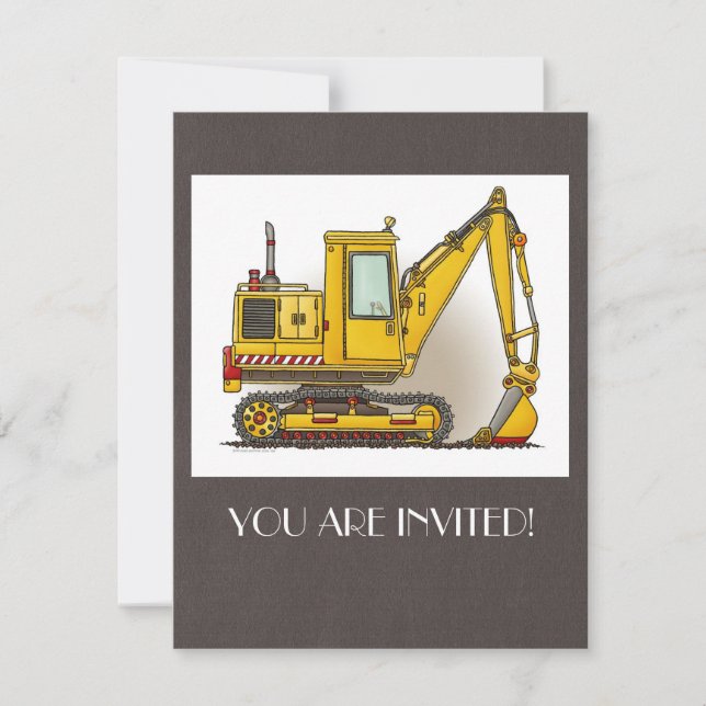 Diggerschaufel Einladung (Vorderseite)