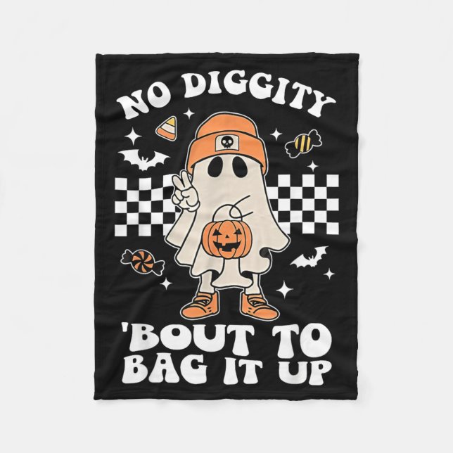 Diggity Wird Halloween Gruseligen Geist Einpacken Fleecedecke (Vorderseite)