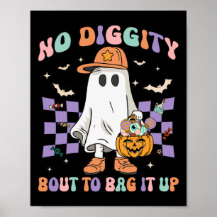 Diggy Bout, um es zu kaschieren Niedliches Ghost H Poster