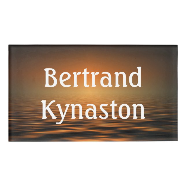 DigiART - OCEAN SUNSET + Ihr Name Namenschild (Vorderseite)