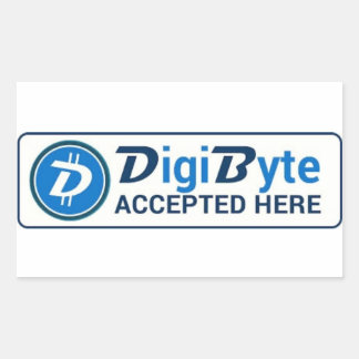 Digibyte-Aufkleber Rechteckiger Aufkleber