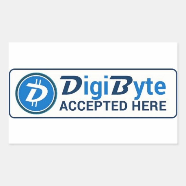 Digibyte-Aufkleber Rechteckiger Aufkleber (Vorderseite)