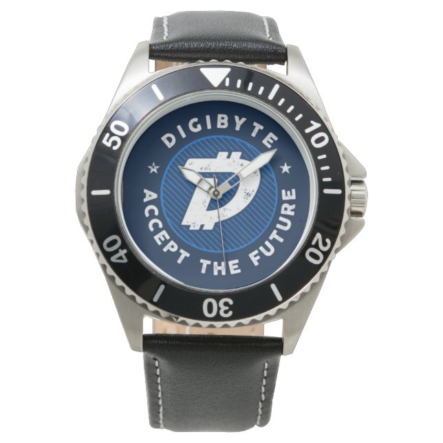 Digibyte die Zukunft ist hier Armbanduhr (Vorderseite)