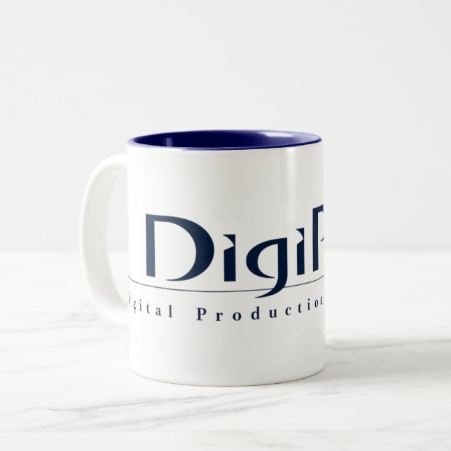 DigiPro_Logo_Tasse Zweifarbige Tasse (Vorderseite Links)