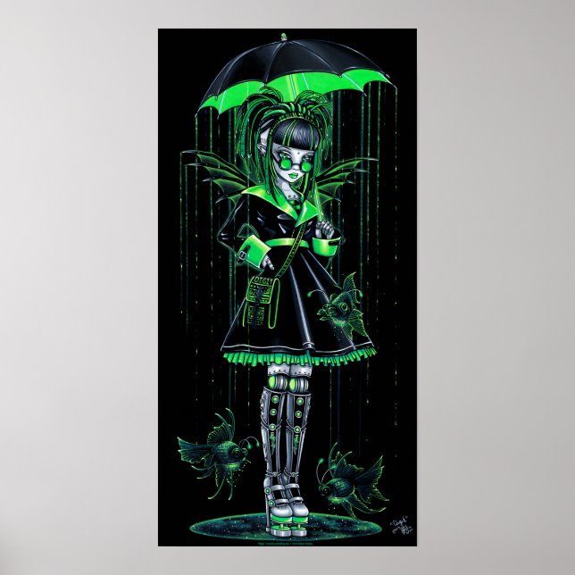 Digit Green Cybergoth Android Fairy Poster (Vorne)